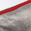 LOEWE Shoulder Bag Leather Silver Auth bs37665-19