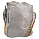 LOEWE Shoulder Bag Leather Silver Auth bs37665-1