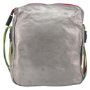 LOEWE Shoulder Bag Leather Silver Auth bs37665-13