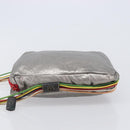 LOEWE Shoulder Bag Leather Silver Auth bs37665-8