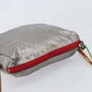 LOEWE Shoulder Bag Leather Silver Auth bs37665-9