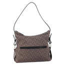 LOEWE Shoulder Bag Canvas Gray Silver Auth bs37666A-13