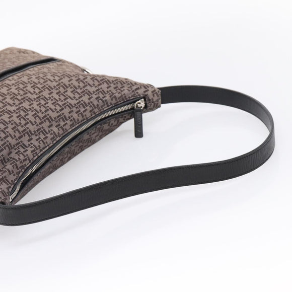 LOEWE Shoulder Bag Canvas Gray Silver Auth bs37666A