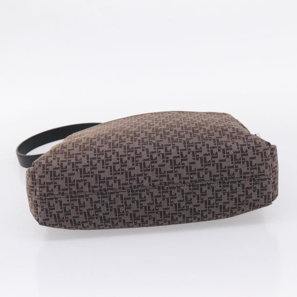 LOEWE Shoulder Bag Canvas Gray Silver Auth bs37666A
