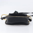 Chloe Hudson Shoulder Bag Leather Black Gold Auth bs37667A-10