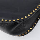 Chloe Hudson Shoulder Bag Leather Black Gold Auth bs37667A-13