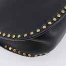 Chloe Hudson Shoulder Bag Leather Black Gold Auth bs37667A-14