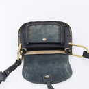 Chloe Hudson Shoulder Bag Leather Black Gold Auth bs37667A-18