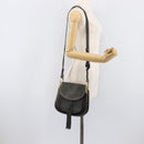 Chloe Hudson Shoulder Bag Leather Black Gold Auth bs37667A-26