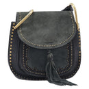 Chloe Hudson Shoulder Bag Leather Black Gold Auth bs37667A-2