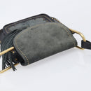 Chloe Hudson Shoulder Bag Leather Black Gold Auth bs37667A-6