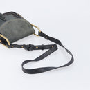 Chloe Hudson Shoulder Bag Leather Black Gold Auth bs37667A-7