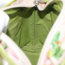 Salvatore Ferragamo Gancini Hand Bag Vinyl Green Silver Auth bs37668-20