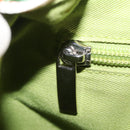 Salvatore Ferragamo Gancini Hand Bag Vinyl Green Silver Auth bs37668-22