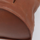 Salvatore Ferragamo Vala Backpack Leather Brown Gold Auth bs37669-11
