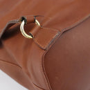 Salvatore Ferragamo Vala Backpack Leather Brown Gold Auth bs37669-14