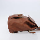 Salvatore Ferragamo Vala Backpack Leather Brown Gold Auth bs37669-4