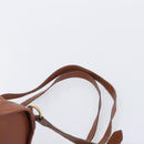 Salvatore Ferragamo Vala Backpack Leather Brown Gold Auth bs37669-8