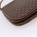 CELINE Macadam Canvas Shoulder Bag PVC Leather Brown Gold Auth bs37670-13