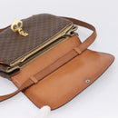 CELINE Macadam Canvas Shoulder Bag PVC Leather Brown Gold Auth bs37670-15