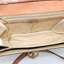 CELINE Macadam Canvas Shoulder Bag PVC Leather Brown Gold Auth bs37670-17