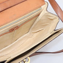 CELINE Macadam Canvas Shoulder Bag PVC Leather Brown Gold Auth bs37670-18