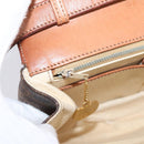 CELINE Macadam Canvas Shoulder Bag PVC Leather Brown Gold Auth bs37670-20