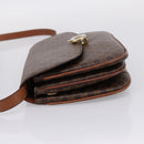 CELINE Macadam Canvas Shoulder Bag PVC Leather Brown Gold Auth bs37670-4