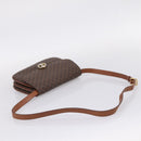 CELINE Macadam Canvas Shoulder Bag PVC Leather Brown Gold Auth bs37670-7