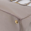 PRADA Hand Bag Saffiano leather 2way Gray Gold Auth bs37671-18