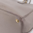 PRADA Hand Bag Saffiano leather 2way Gray Gold Auth bs37671-20