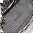 PRADA Hand Bag Saffiano leather 2way Gray Gold Auth bs37671-11