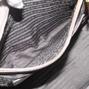 PRADA Hand Bag Saffiano leather 2way Gray Gold Auth bs37671-28