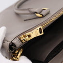 PRADA Hand Bag Saffiano leather 2way Gray Gold Auth bs37671-31