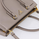 PRADA Hand Bag Saffiano leather 2way Gray Gold Auth bs37671-14