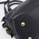 Saint Laurent Cavass Chic Mini Bag Leather 2way Black Gold 370699 Auth bs37674-16