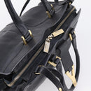 Saint Laurent Cavass Chic Mini Bag Leather 2way Black Gold 370699 Auth bs37674-7