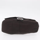 FENDI Mamma Baguette Shoulder Bag Cotton Jersey Brown Silver Auth bs37676-5