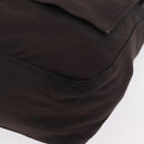 FENDI Mamma Baguette Shoulder Bag Cotton Jersey Brown Silver Auth bs37676-17