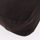 FENDI Mamma Baguette Shoulder Bag Cotton Jersey Brown Silver Auth bs37676-18