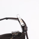 FENDI Mamma Baguette Shoulder Bag Cotton Jersey Brown Silver Auth bs37676-20