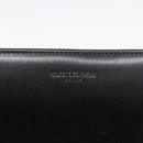 Saint Laurent Long Wallet Leather Black Gold Auth bs37677-13