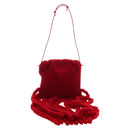 Bottega Veneta Shoulder Bag Fabric Leather Red Auth bs37678V-2