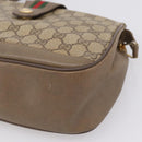 GUCCI GG Supreme Web Sherry Line Bag PVC Beige Gold 116 02 076 Auth bs37680-9