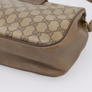 GUCCI GG Supreme Web Sherry Line Bag PVC Beige Gold 116 02 076 Auth bs37680-15
