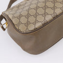 GUCCI GG Supreme Web Sherry Line Bag PVC Beige Gold 116 02 076 Auth bs37680-16