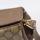 GUCCI GG Supreme Web Sherry Line Bag PVC Beige Gold 116 02 076 Auth bs37680-10