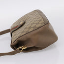 GUCCI GG Supreme Web Sherry Line Bag PVC Beige Gold 116 02 076 Auth bs37680-3