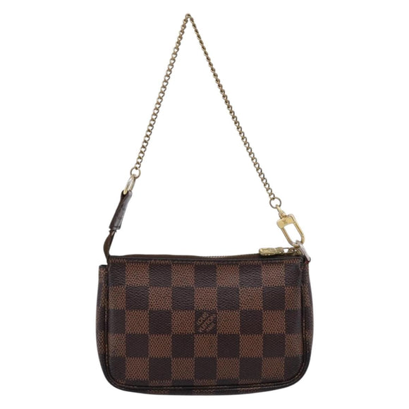 LOUIS VUITTON Damier Ebene T&B Mini Pochette Accessoires N58011 LV Auth bs37681