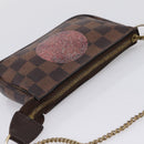 LOUIS VUITTON Damier Ebene T&B Mini Pochette Accessoires N58011 LV Auth bs37681-6